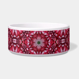 Kaleidoscopische Crimson Dahlia Pet Bowl Voerbakje