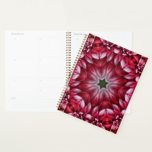 Kaleidoscopische Crimson Dahlia Planner (Display)