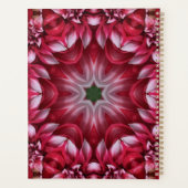 Kaleidoscopische Crimson Dahlia Planner (Achterkant)