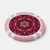Kaleidoscopische Crimson Dahlia Poker Chips (Enkel)