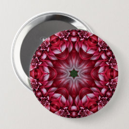 Kaleidoscopische Crimson Dahlia Ronde Button 4,0 Cm
