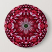 Kaleidoscopische Crimson Dahlia Ronde Button 4,0 Cm (Voorkant)