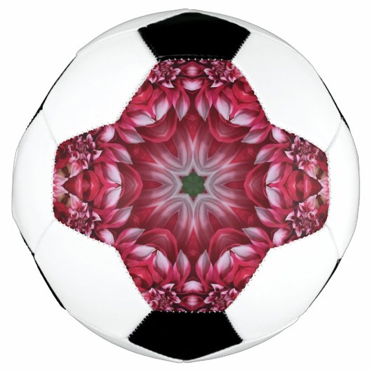 Kaleidoscopische Crimson Dahlia Voetbal (Voorkant)