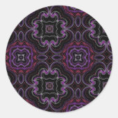 Kaleidoscopische dromen ronde sticker (Voorkant)