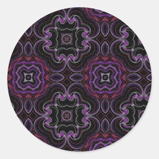 Kaleidoscopische dromen ronde sticker (Voorkant)