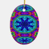 Kaleidoscopische eigesiroop keramisch ornament (Voorkant)