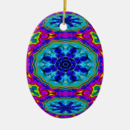 Kaleidoscopische eigesiroop keramisch ornament