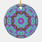 Kaleidoscopische fractale Ornament.1 Keramisch Ornament (Achterkant)