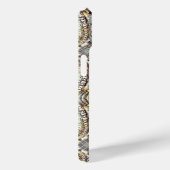 Kaleidoscopische grijze gouden medaillon steampunk Case-Mate iPhone case (Achterkant / Rechts)