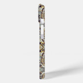 Kaleidoscopische grijze gouden medaillon steampunk Case-Mate iPhone case (Achterkant / Links)