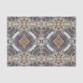 Kaleidoscopische grijze gouden medaillon steampunk tissuepapier (Voorkant)