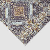 Kaleidoscopische grijze gouden medaillon steampunk tissuepapier (Detail)