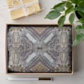 Kaleidoscopische grijze gouden medaillon steampunk tissuepapier (Geschenk)