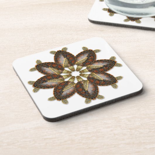 Kaleidoscopische groene Onderzetters (Linkerzijde)