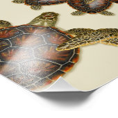 Kaleidoscopische groene schildpad 14 x 11-inch afd foto afdruk (Hoek)