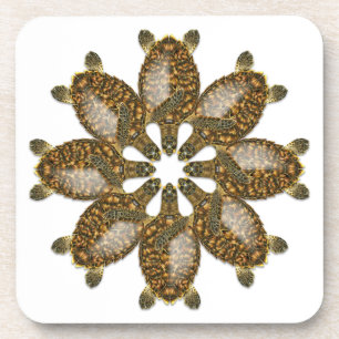 Kaleidoscopische Hawksbill Zee Turtle Onderzetters