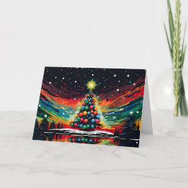 Kaleidoscopische Kerstmis Kaart