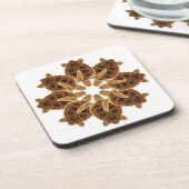 Kaleidoscopische Loggerhead Zee Turtle Onderzetter (Linkerzijde)