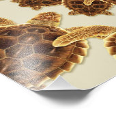 Kaleidoscopische Loggerhead Zee Turtle Print Foto Afdruk (Hoek)