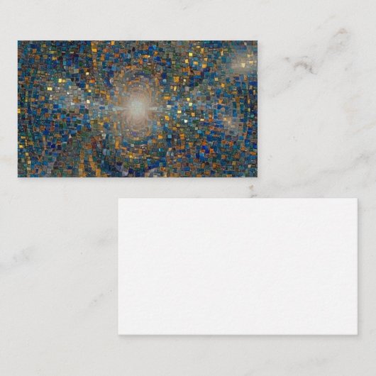 Kaleidoscopische mozaïekmozaïek visitekaartje (Voorkant / Achterkant)