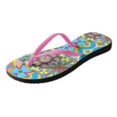 KALEIDOSCOPISCHE ONTWERPER COLLAGE TEENSLIPPERS (Schuin)