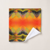 Kaleidoscopische Oranje  Bad Handdoek (Wasdoekje)