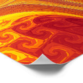 Kaleidoscopische Oranje Fractal Poster (Hoek)