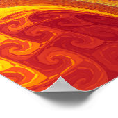 Kaleidoscopische Oranje Fractal Poster (Hoek)