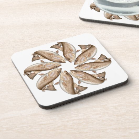 Kaleidoscopische roodbaars Onderzetters (Linkerzijde)