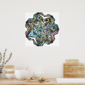 KALEIDOSCOPISCHE STROOM POSTER (Keuken)