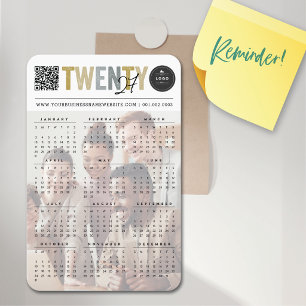 Kaleidoscopische typografie 2027 Moderne kalender Magneet