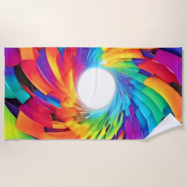 Kaleidoscopische Vortex: een kleurrijke reis Strandlaken
