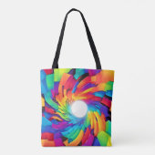 Kaleidoscopische Vortex: een kleurrijke reis Tote Bag (Achterkant)
