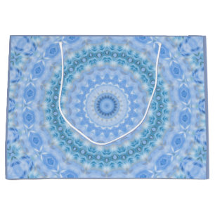 Kaleidoscopische zomercirkel mozaïekblauwe colo groot cadeauzakje