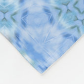 Kaleidoscopische zomercirkel mozaïekdruk blauwe co fleece deken (Hoek)