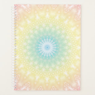 Kaleidoscopische zomercirkel mozaïekdruk pastel co planner