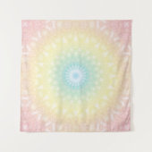 Kaleidoscopische zomercirkel mozaïekdruk pastel co wandkleed (Voorkant (horizontaal))