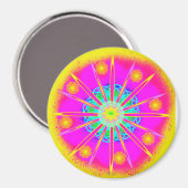 Kaleidoscopische Zon door Power Flower Magneet (Voorkant / Achterkant)