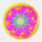 Kaleidoscopische Zon door Power Flower Magneet (Voorkant)