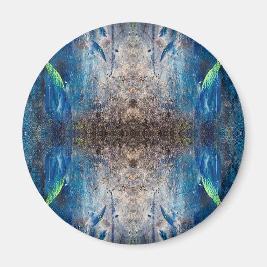Kaleidoskopisch abstrakt bunt bohemien mandala magneet (Voorkant)