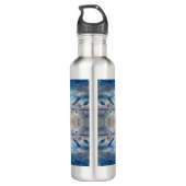 Kaleidoskopisch abstrakt bunt bohemien mandala waterfles  (Achterkant)