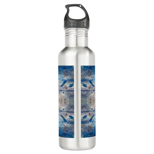 Kaleidoskopisch abstrakt bunt bohemien mandala waterfles (Achterkant)