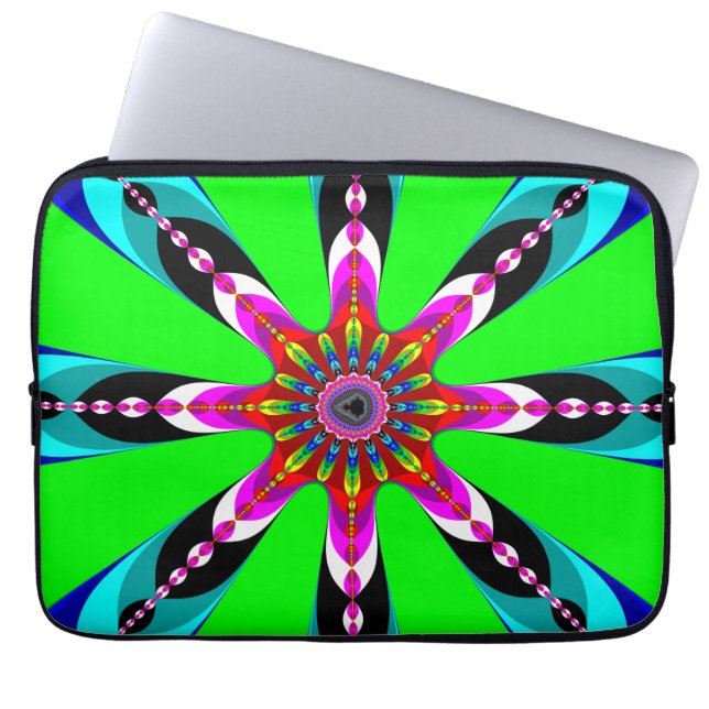 Kaleidozone - Fractal Laptop Sleeve (Voorkant)
