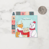 Kalendar Advent Cute Notitiekaartje (Voorkant / Achterkant in situ)