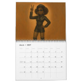 Kalendar met vrouw van gemiddelde Afrikaans-Amerik Kalender (Mar 2027)