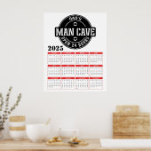 Kalendar van papa's man cave 2025 poster (Keuken)