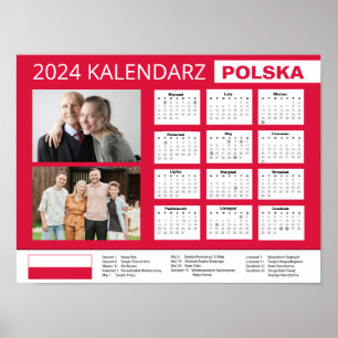 Kalendarz z własnymi zdjęciami 2024 Polen Poster