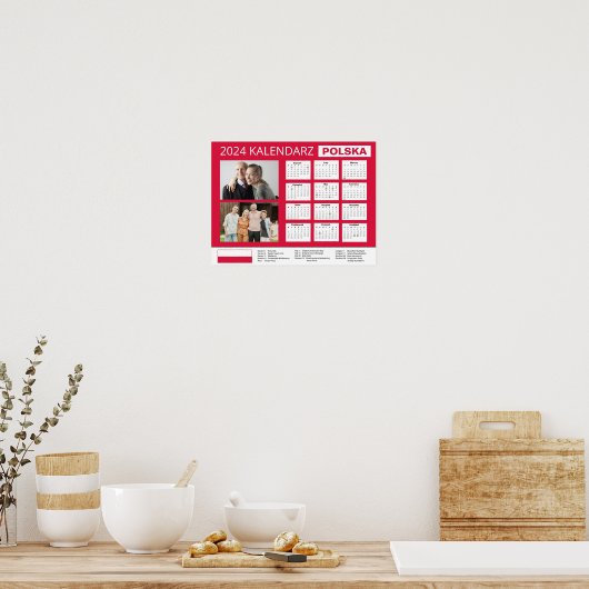 Kalendarz z własnymi zdjęciami 2024 Polen | Poster (Keuken)