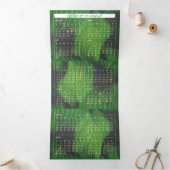 Kalender ካርድ መልካም አዲስ አመት Amhaars Drieluik Wenskaart (Binnen)