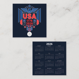 Kalender 1776-2026 VS  Vierkante Visitekaartje